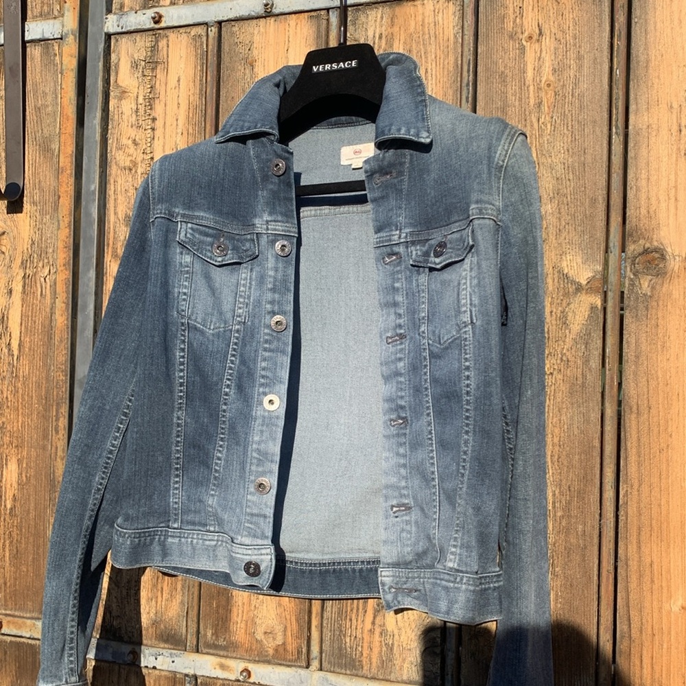 AG Stretch Denim Blue Jean Jacket - Picture 2 of 10